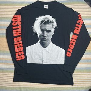 Justin Bieber Purpose Tour 2016 Graphic long sleeve tee Black Size Small